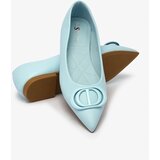 Resti Blue Women's Spike Ballerinas with Manixy Nose Decoration | Shoptok.si