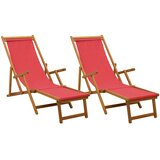  Sklopiva ležaljka za sunčanje 2 pcs 3 Pozicija Crvena | shoptok.hr