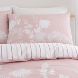 Catherine Lansfield Bela/rožnata podaljšana posteljnina za zakonsko posteljo 230x220 cm Meadowsweet Floral – | Shoptok.si