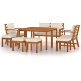  9-dijelni vrtni blagovaonski set s jastucima od bagremovog drva | shoptok.hr