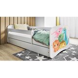 MID.YOU Dječji krevet Dreamy dinosauri 160x80 sa madracem s ladicom Bijela | shoptok.hr