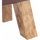  Klupa 40 x 30 x 45 cm Prava koža Tamno smeđa | shoptok.hr
