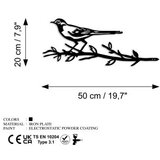 WALLXPERT decorative object figura bird on the branch 05 black | ePonuda.com