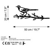 WALLXPERT Dekorativna figura Ptica na grani 05, 50x20 cm, 1,5 mm | Eponuda.ba