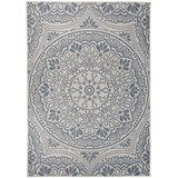 Vanjski tepih ravnog tkanja 120 x 170 cm plavi s uzorkom Cijene