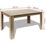  Blagovaonski stol 140 x 80 x 75 cm boja hrasta | Eponuda.ba