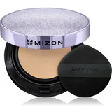 Mizon Vegan Collagen Cushion SPF38 PA++ dolgoobstojni tekoči puder v gobici z visoko UV zaščito odtenek #21 Light Beige 2x15 g