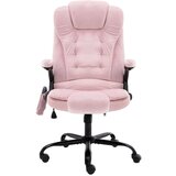  Masažni pisarniški stol roza žamet, (20669168) | Shoptok.si
