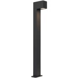 QAZQA Industrijska stoječa zunanja svetilka temno siva 80 cm IP44 - Baleno Cene