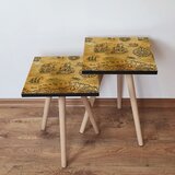 Hanah home 2Shp146 - camel camelblack nesting table (2 pieces) | ePonuda.com