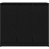 vidaXL Komoda črni hrast 85x34x76 cm inženirski les | Shoptok.si