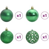 vidaXL Umjetno božićno drvce s rasvjetom i setom kuglica Zelena 120 cm | shoptok.hr