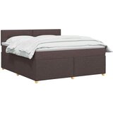  Boxspring krevet s madracem Tamno smeđa 140 x 200 cm Tkanina | shoptok.hr