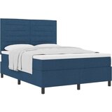  Postelja z box springom in vzmetnico modra 140x190 cm tkanina, (22081173) | Shoptok.si