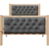  Okvir za krevet Tamno siva 90 x 190 cm tkanina | shoptok.hr