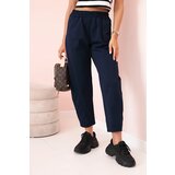 Kesi Włoski Trousers with pockets Summer Punto navy blue | Shoptok.si