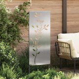  Privatnost u vrtu Cvjetni Srebrno 50 x 140 cm Nehrđajući čelik | shoptok.hr