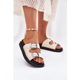 Boto Women's Buckled Platform Sandals Beige Elamas | ePonuda.com