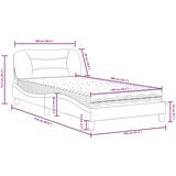  Postelja z vzmetnico rjava 100x200 cm umetno usnje | Shoptok.si