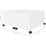 vidaXL Klubska mizica bela 75x75x38 cm iverna plošča | Shoptok.si