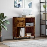 vidaXL Omarica za gramofonske plošče dim. hrast 84,5x38x89 cm inž. les | Shoptok.si