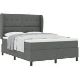 vidaXL Box Spring Postelja z Matracem Temno Siva 140x200 cm Tkanina | Shoptok.si
