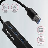 Axagon HMA-GL3A Multiport-Hub USB 3.0 Typ A Gbit-LAN 3x USB-A microSD Wired USB 3.2 Gen 1 (3.1 Gen 1) Type-A Black | shoptok.hr