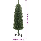  Tanko umjetno božićno drvce sa stalkom zeleno 150 cm PVC | shoptok.hr