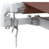 vidaXL Tenda na ručno uvlačenje s LED smeđa 500 x 350 cm | shoptok.hr
