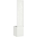 vidaXL Vrtni Sadič s Dekorativnom Pločom Bijelo 32 x 140 cm | shoptok.hr