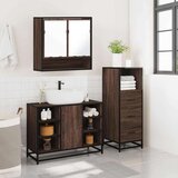 vidaXL 3-dijelni set kupaonskog namještaja boja smeđeg hrasta drveni | shoptok.hr