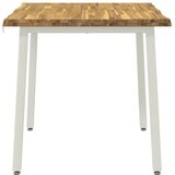  80 x 80 x 75 cm Čvrsto drvo akacije Bijela Četvrtasti - Bijela 80 x 80 x 75 cm Živi rub | shoptok.hr