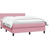 Box Spring krevet s madracem ružičasti 160x220 cm baršun | shoptok.hr