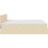 vidaXL Otomanski posteljni okvir z vzmetnico krem 160x200 cm blago | Shoptok.si