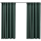 Furnova Zatemnitvene zavese z obešali 2 kosa zelene 140x175 cm, (21917608) | Shoptok.si