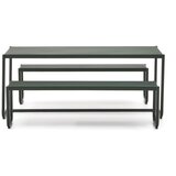Kave Home Tamno zeleni metalni vrtni blagovaonski set za 4 osobe Sotil – | shoptok.hr