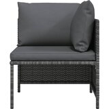  Modularna kutna sofa od poliratana s jastucima siva | Eponuda.com