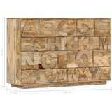 Ormarić s abecedom i 6 ladica 120x35x79 cm masivno drvo manga | shoptok.hr
