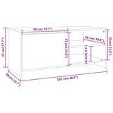  Stolić za kavu boja betona 102 x 50 x 45 cm konstruirano drvo | shoptok.hr