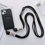 INORCO Za iPhone 13 6,1-palčni tekoči silikonski ovitek za telefon z režo za kartice, proti praskam in udarcem odporen ovitek z dolgim ​​trakom, (22035566) | Shoptok.si