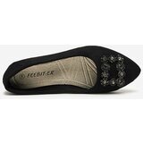 Resti Black women's eco-suede ballerinas with Linselisa decoration - Footwear | Shoptok.si