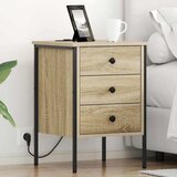 vidaXL Nočna omarica s predalom 2 pcs sonoma hrast 42 x 41 x 61 cm Cene