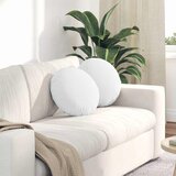  Jastučići za sjedenje 2 pcs Bijelo Ø40 x 13 cm tkanina | shoptok.hr