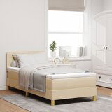 vidaXL Box Spring krevet s dušekom Krem 90x200 cm Tkanina Cijene