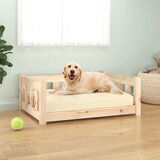 vidaXL Krevet za pse 75 5 x 55 5 x 28 cm od masivne borovine | shoptok.hr
