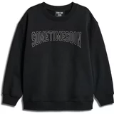 SOMETIME SOON Sweater majica 'Winters' svijetlosiva / crna