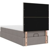 vidaXL otomanski okvir kreveta s madraca smeđesivi 90x200cm od tkanine | shoptok.hr