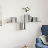  Zidna polica siva boja betona 104,5x10x43 cm konstruirano drvo | Eponuda.com