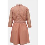Vila Pink dress with lace top Mikada - Women Cene