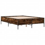  Okvir za krevet boja hrasta 135x190cm konstruirano drvo i metal | shoptok.hr